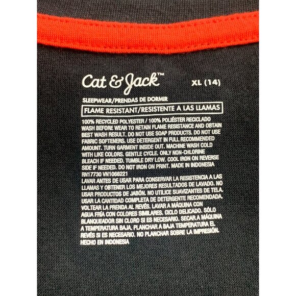 Cat & Jack Girls "Merry & Bright" Letter Printed Shirt Plaid Star Pajama Set XL - Picture 8 of 11